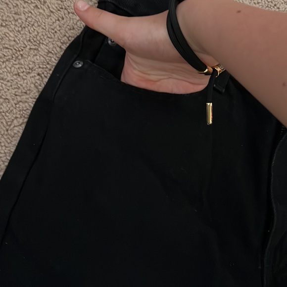 Black Mens Straight legged Jeans - Picture 3 of 6